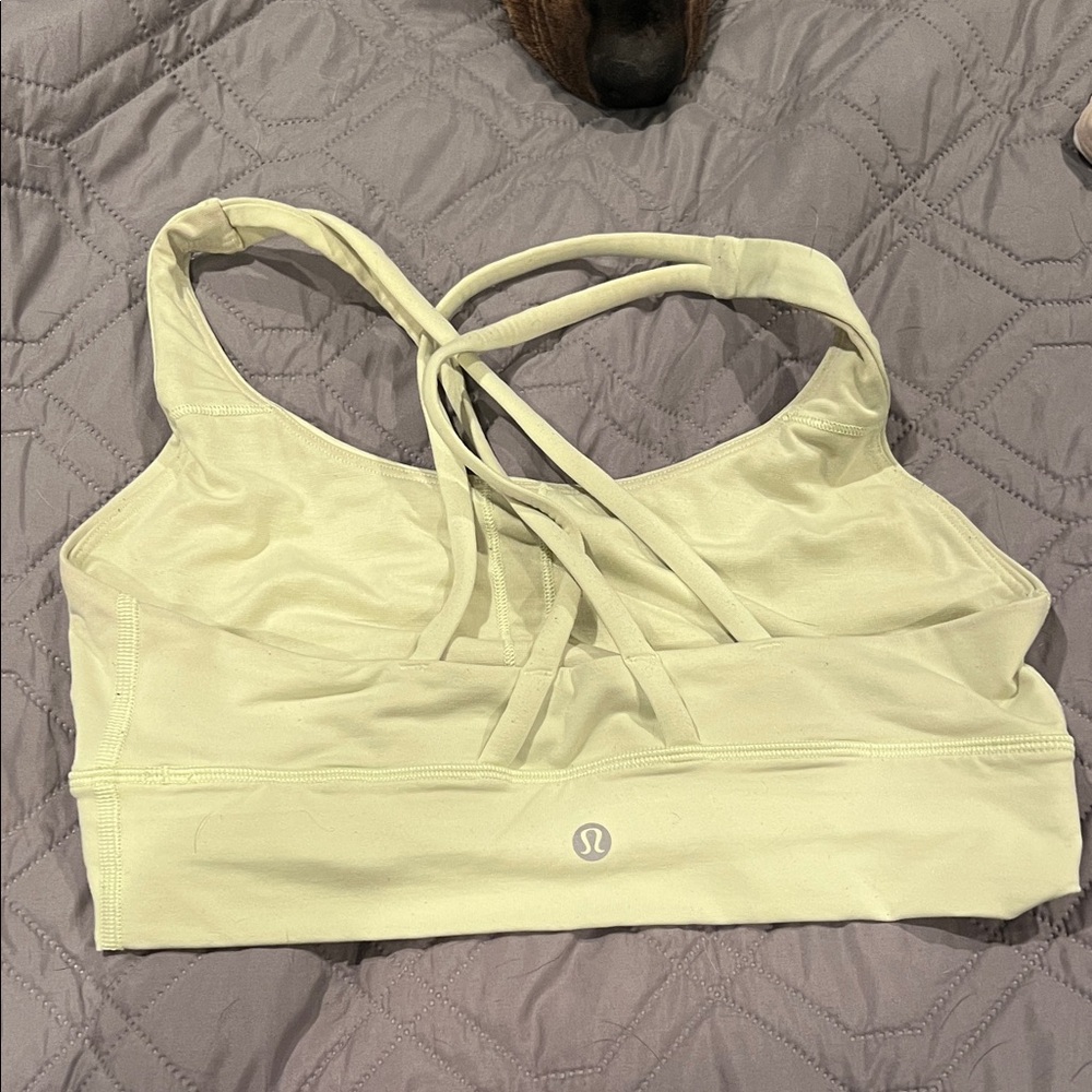lululemon athletica Light Yellow Sports Bra